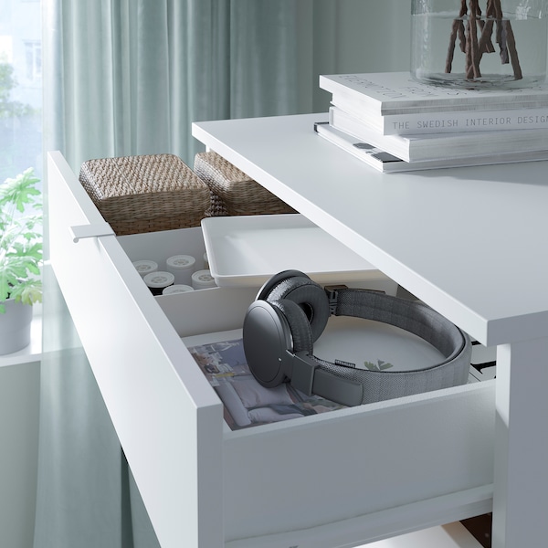 IKEA VIHALS 6-drawer dresser, white/anchor/unlock function, 27 1/2x18 1/2x47 1/4 in, Ikea Ireland | 3675EWTXD
