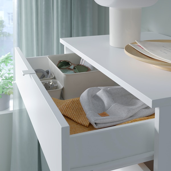 IKEA VIHALS 6-drawer dresser, white/anchor/unlock function, 27 1/2x18 1/2x47 1/4 in, Ikea Ireland | 3675EWTXD