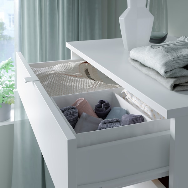 IKEA VIHALS 6-drawer dresser, white/anchor/unlock function, 27 1/2x18 1/2x47 1/4 in, Ikea Ireland | 3675EWTXD
