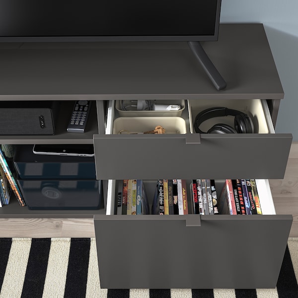 IKEA VIHALS TV unit, 57 1/2x14 5/8x19 5/8 in Dark Gray, Ikea Ireland | 6142JDNUC
