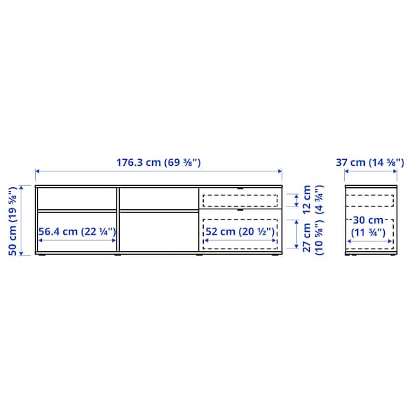 IKEA VIHALS TV unit, 69 3/8x14 5/8x19 5/8 in White, Ikea Ireland | 5394GVIXR