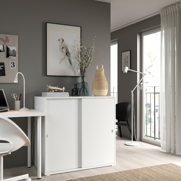 IKEA VIHALS cabinet with sliding doors, 37 3/8x18 1/2x35 3/8 in White, Ikea Ireland | 9420LHONU