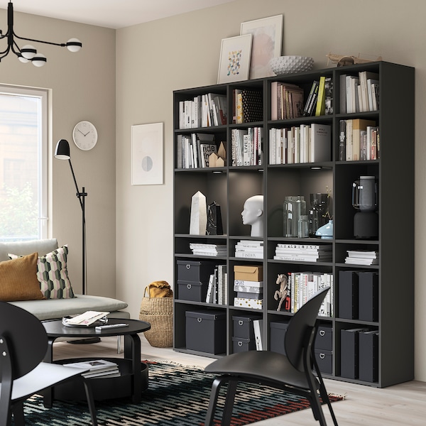 IKEA VIHALS shelving combination, dark gray, 74 3/4x14 5/8x78 3/4 in, Ikea Ireland | 8145VLATI