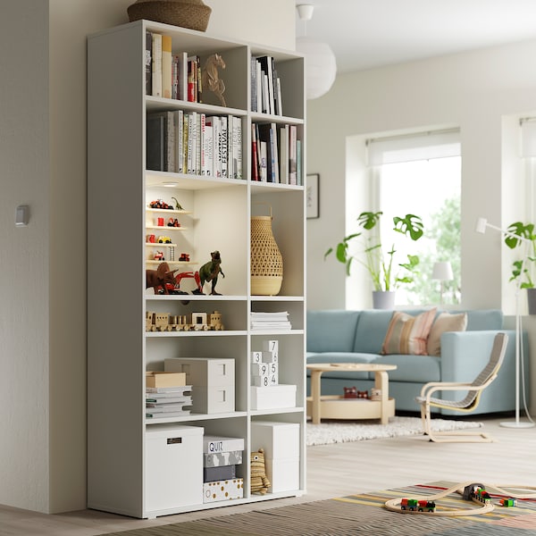 IKEA VIHALS shelving unit with 10 shelves, 37 3/8x14 5/8x78 3/4 in White, Ikea Ireland | 5274ZVTYH