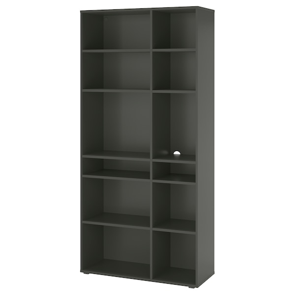 IKEA VIHALS shelving unit with 10 shelves, 37 3/8x14 5/8x78 3/4 in Dark Gray, Ikea Ireland | 9238EYKOU