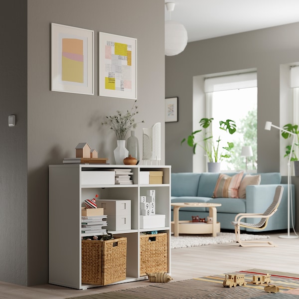 IKEA VIHALS shelving unit with 4 shelves, 37 3/8x14 5/8x35 3/8 in White, Ikea Ireland | 3658QESRI
