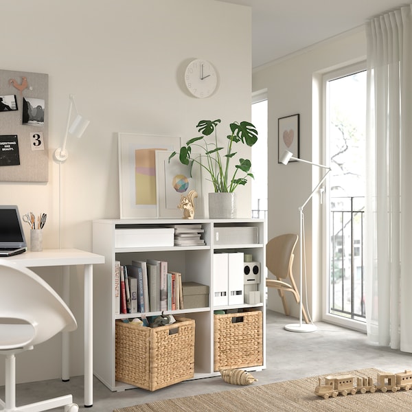 IKEA VIHALS shelving unit with 4 shelves, 37 3/8x14 5/8x35 3/8 in White, Ikea Ireland | 3658QESRI