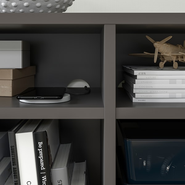 IKEA VIHALS shelving unit with 4 shelves, 37 3/8x14 5/8x35 3/8 in Dark Gray, Ikea Ireland | 7068RZPCW