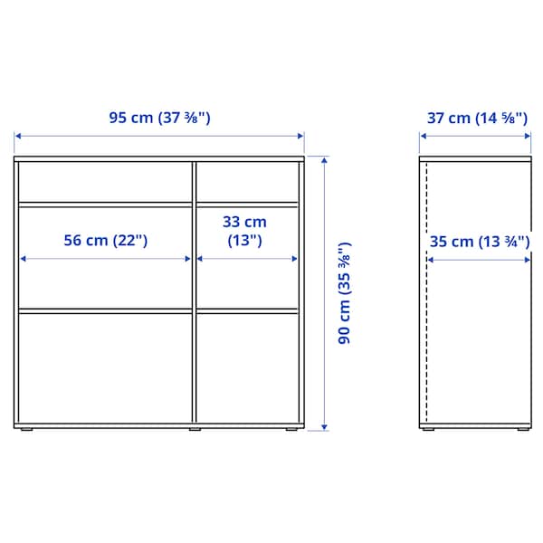 IKEA VIHALS shelving unit with 4 shelves, 37 3/8x14 5/8x35 3/8 in Dark Gray, Ikea Ireland | 7068RZPCW