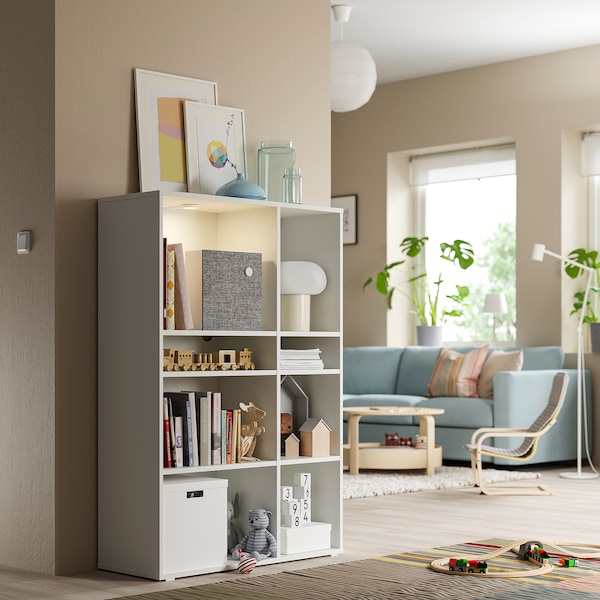 IKEA VIHALS shelving unit with 6 shelves, 37 3/8x14 5/8x55 1/8 in White, Ikea Ireland | 3729EYIOQ