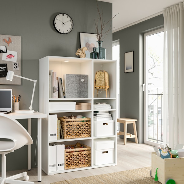 IKEA VIHALS shelving unit with 6 shelves, 37 3/8x14 5/8x55 1/8 in White, Ikea Ireland | 3729EYIOQ