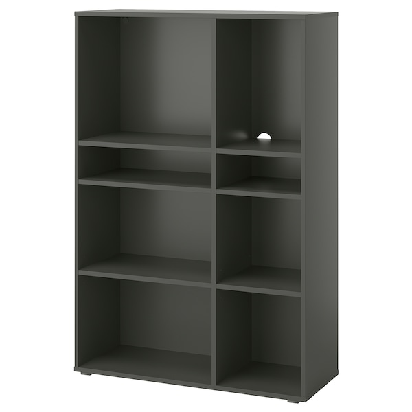 IKEA VIHALS shelving unit with 6 shelves, 37 3/8x14 5/8x55 1/8 in Dark Gray, Ikea Ireland | 7965CPHRB
