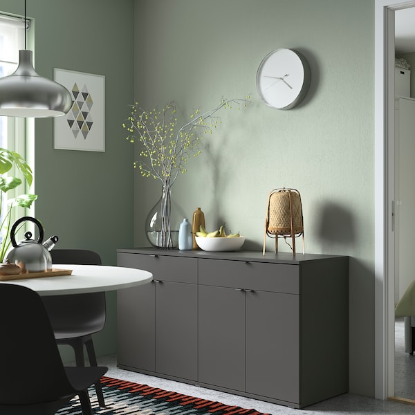 IKEA VIHALS sideboard, 55 1/8x18 1/2x29 1/2 in Dark Gray, Ikea Ireland | 9163WVRQP