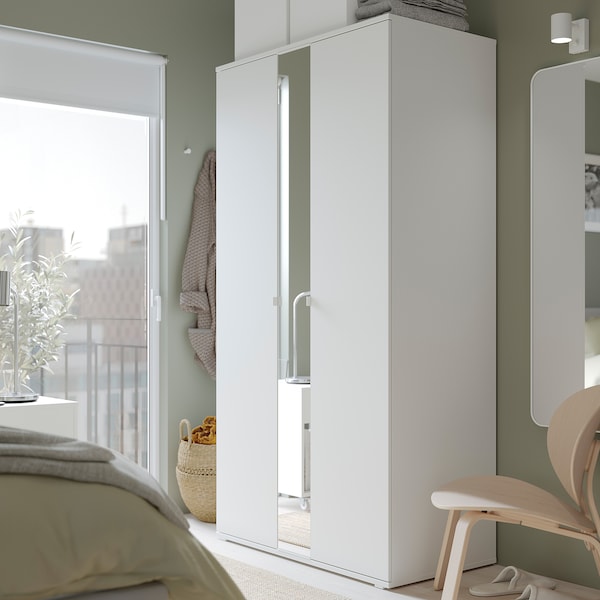 IKEA VIHALS wardrobe with 2 doors, white, 41 3/8x22 1/2x78 3/4 in, Ikea Ireland | 0237YEZHG