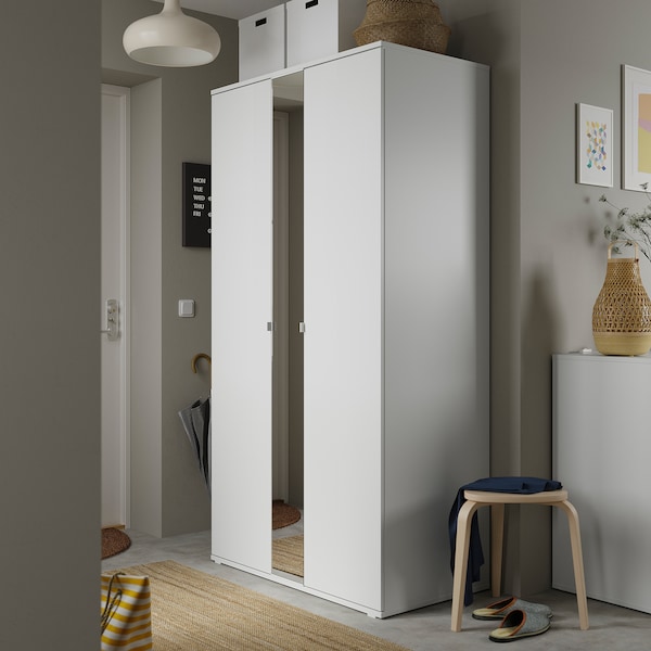 IKEA VIHALS wardrobe with 2 doors, white, 41 3/8x22 1/2x78 3/4 in, Ikea Ireland | 0237YEZHG