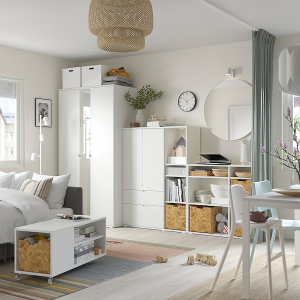 IKEA VIHALS wardrobe with 2 doors, white, 41 3/8x22 1/2x78 3/4 in, Ikea Ireland | 0237YEZHG