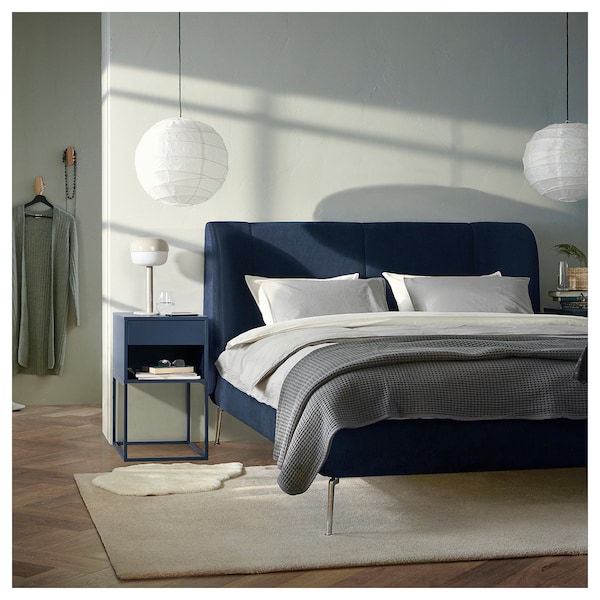 IKEA VIKHAMMER nightstand, 15 3/4x15 3/8 in Blue, Ikea Ireland | 3760PYEVK