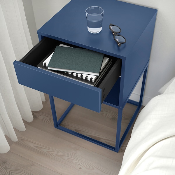 IKEA VIKHAMMER nightstand, 15 3/4x15 3/8 in Blue, Ikea Ireland | 3760PYEVK