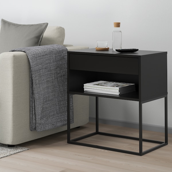 IKEA VIKHAMMER nightstand, 23 5/8x15 3/8 in Black, Ikea Ireland | 4612HPDUR