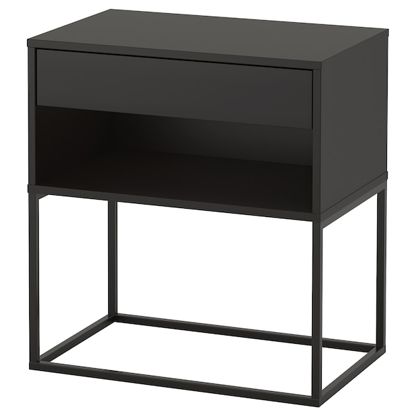 IKEA VIKHAMMER nightstand, 23 5/8x15 3/8 in Black, Ikea Ireland | 4612HPDUR