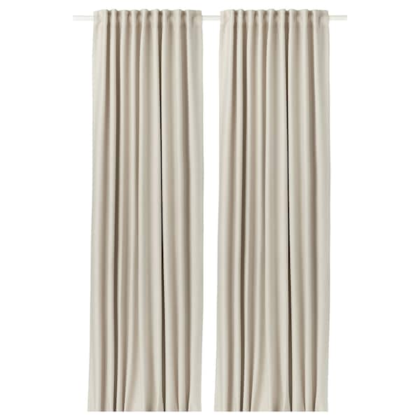 IKEA VILBORG Curtains, 1 pair, beige, 57x98 in, Ikea Ireland | 8032GJETS