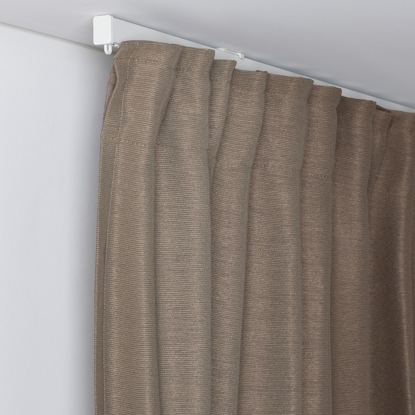 IKEA VILBORG room darkening curtains, 1 pair, 57x98 in Dark Gray / Beige, Ikea Ireland | 6039HAGCW