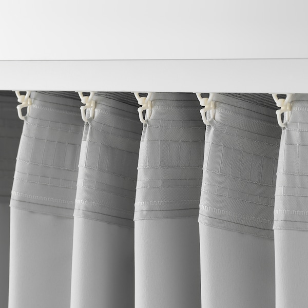 IKEA VILBORG room darkening curtains, 1 pair, 57x98 in Gray, Ikea Ireland | 1743VPNJM