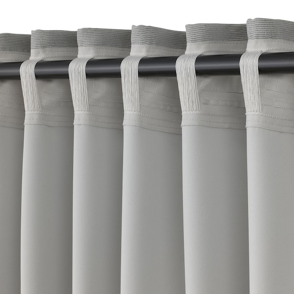 IKEA VILBORG room darkening curtains, 1 pair, 57x84 in Gray, Ikea Ireland | 5976WSYPZ