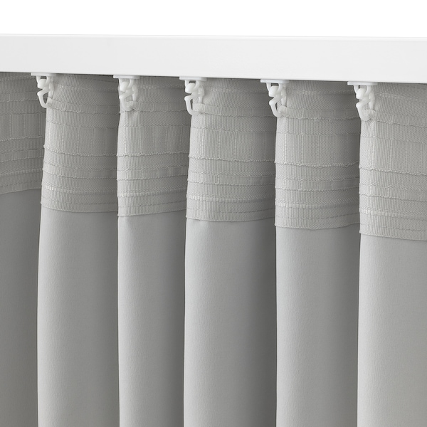 IKEA VILBORG room darkening curtains, 1 pair, 57x84 in Gray, Ikea Ireland | 5976WSYPZ