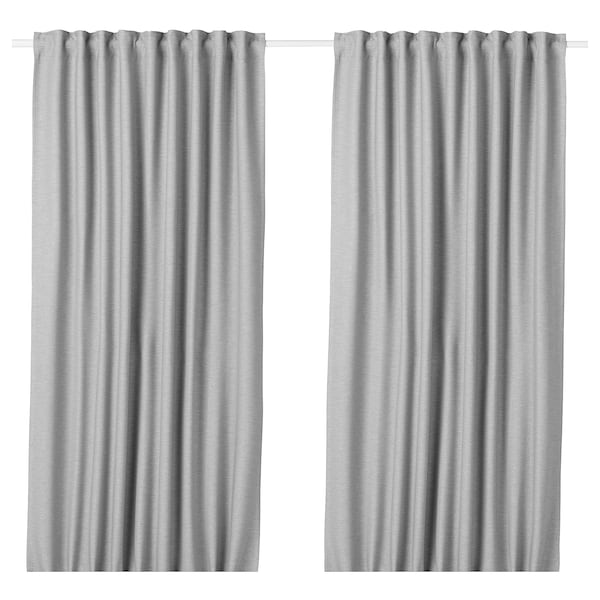 IKEA VILBORG room darkening curtains, 1 pair, 57x84 in Gray, Ikea Ireland | 5976WSYPZ