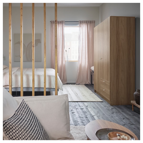 IKEA VILHATTEN wardrobe with 2 doors and 2 drawers, oak effect, Ikea Ireland | 1854UAGRI