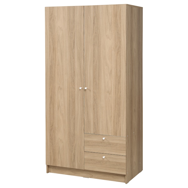 IKEA VILHATTEN wardrobe with 2 doors and 2 drawers, oak effect, Ikea Ireland | 1854UAGRI