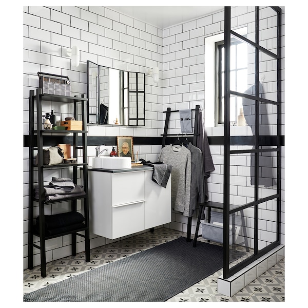 IKEA VILTO shelf unit, 18 1/8x59 in Black, Ikea Ireland | 1736HZOIG