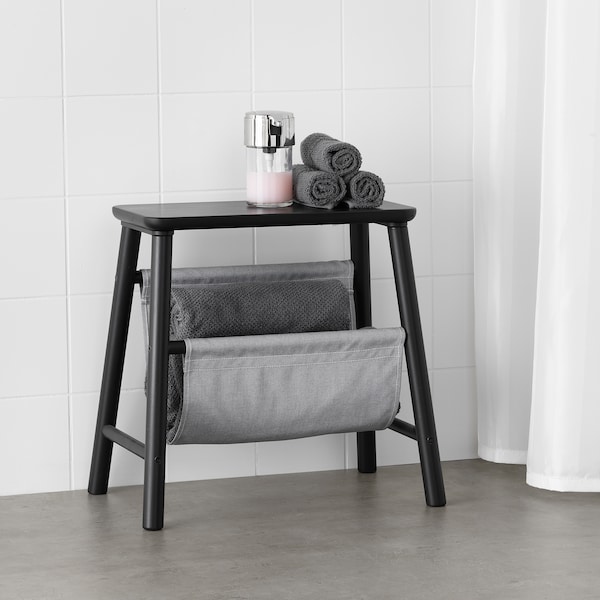 IKEA VILTO storage stool, 17 3/4 in Black, Ikea Ireland | 4182UMEOS