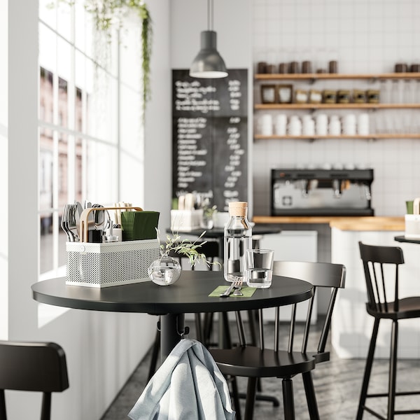 IKEA VIMPELFISK 20-piece cutlery set with holder, stainless steel bamboo/off-white, Ikea Ireland | 6394PAWVK