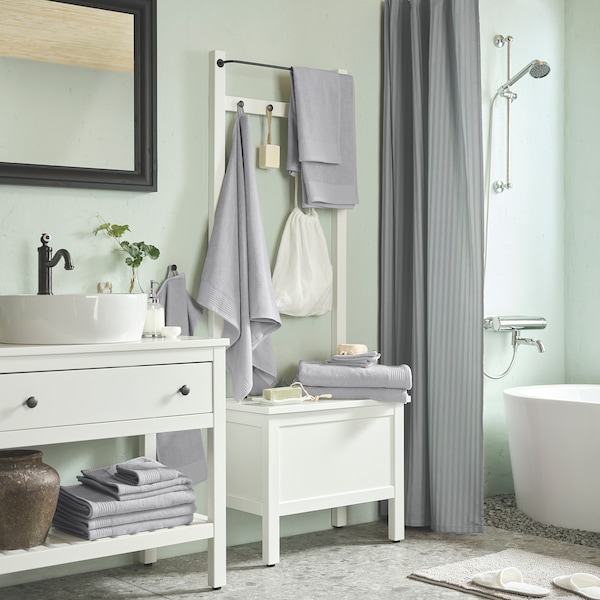 IKEA VINARN bath sheet, 39x59 in Light Gray, Ikea Ireland | 7685KVWBD