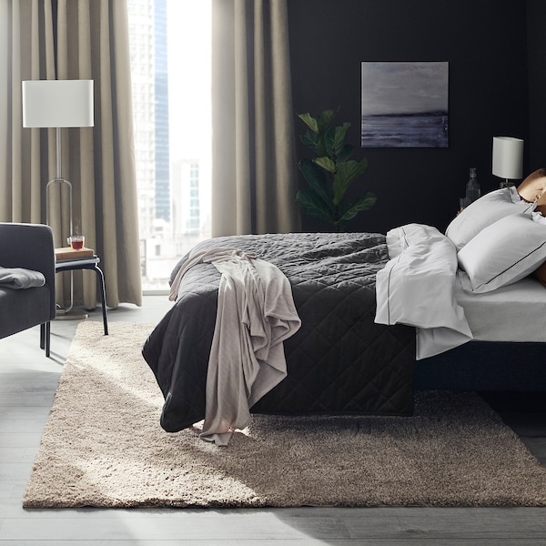 IKEA VINDEBÄK rug, high pile, 6'7 inx9'10 in Light Beige, Ikea Ireland | 5678NCFGA