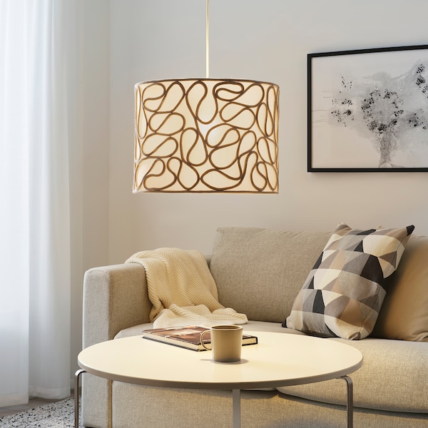 IKEA VINGMAST / HEMMA pendant lamp, 17 in Beige / White, Ikea Ireland | 6354KCMHV