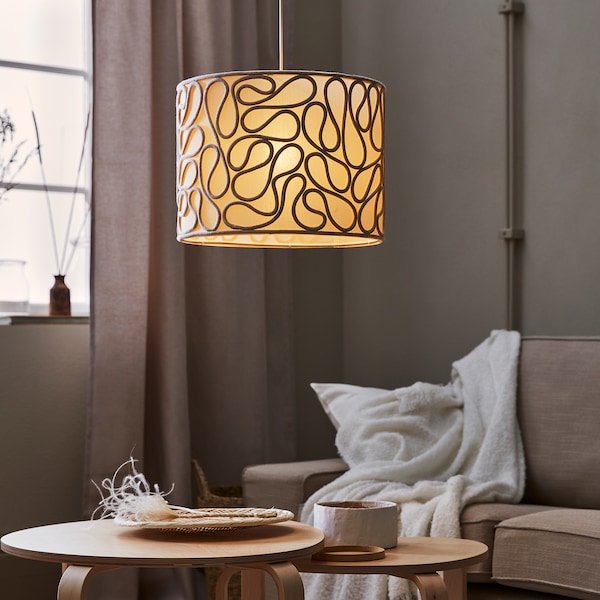 IKEA VINGMAST / HEMMA pendant lamp, 17 in Beige / White, Ikea Ireland | 6354KCMHV