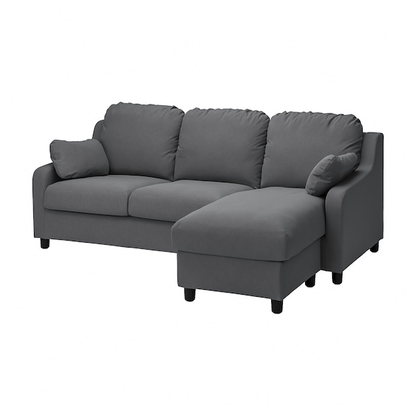 IKEA VINLIDEN cover for sofa, with chaise Hakebo Dark Gray, Ikea Ireland | 0289GDHOP