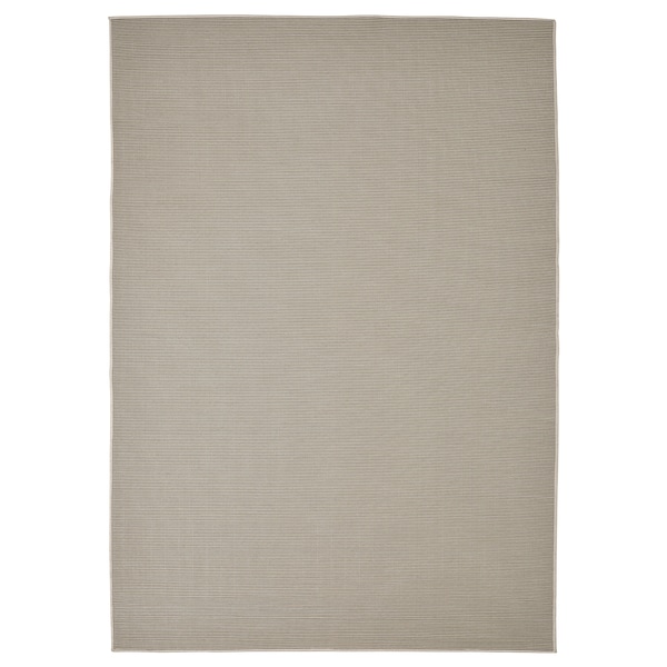 IKEA VIRKLUND rug flatwoven, in/outdoor, beige/dark gray, 5'3 inx7'7 in, Ikea Ireland | 8061QSICY