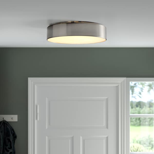 IKEA VIRRMO LED ceiling lamp, nickel plated, 14 in800 Lumen, Ikea Ireland | 8734OLVCM