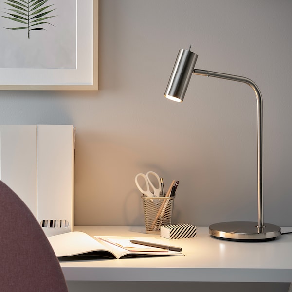 IKEA VIRRMO work lamp with LED bulb, nickel plated, 21 in, Ikea Ireland | 6271EJKNI