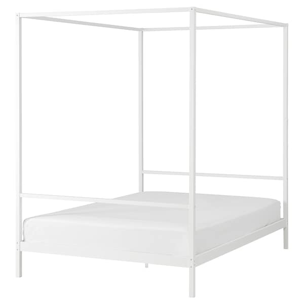 IKEA VITARNA four-poster bed frame, Full/Double White / Luröy, Ikea Ireland | 1503HUVAB