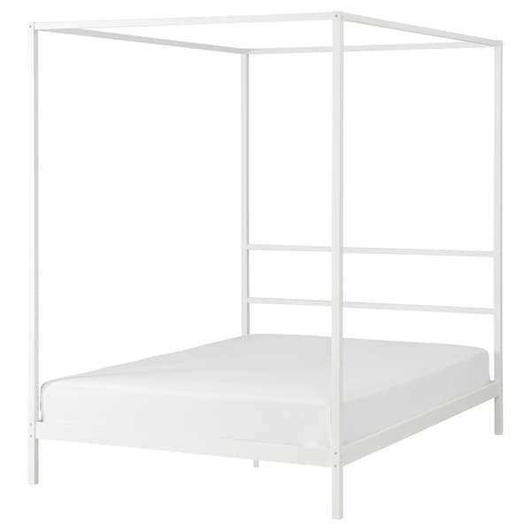 IKEA VITARNA four-poster bed frame, Full/Double White / Luröy, Ikea Ireland | 1503HUVAB