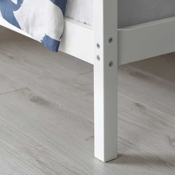 IKEA VITARNA four-poster bed frame, white Luröy, Full Skådis Black, Ikea Ireland | 1072TNVFP
