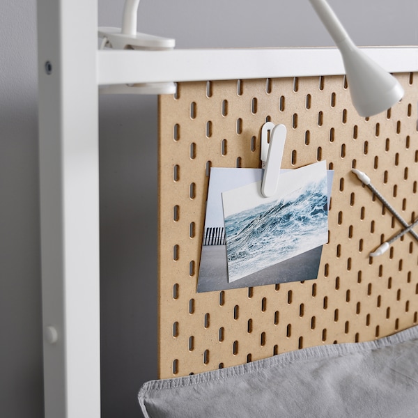 IKEA VITARNA four-poster bed frame, white Luröy, Full Skådis Wood, Ikea Ireland | 2165QMBYA