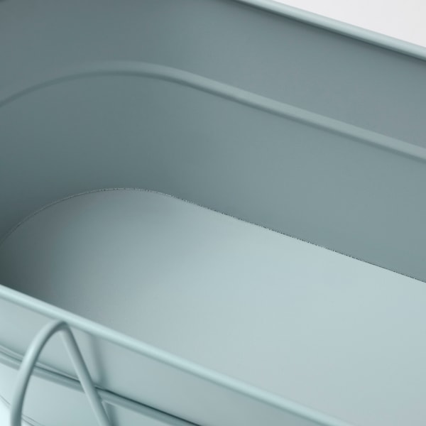IKEA VITLÖK flower box with holder, indoor/outdoor light gray-blue, 22x7 ¾ in, Ikea Ireland | 0951XDBAM