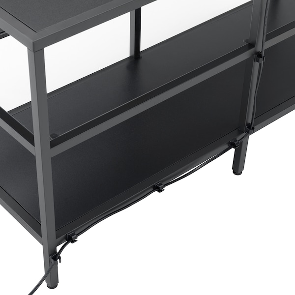 IKEA VITTSJÖ TV storage combination, 79 1/2x14 1/8x68 7/8 in Black / Brown / Glass, Ikea Ireland | 9035SPFAB