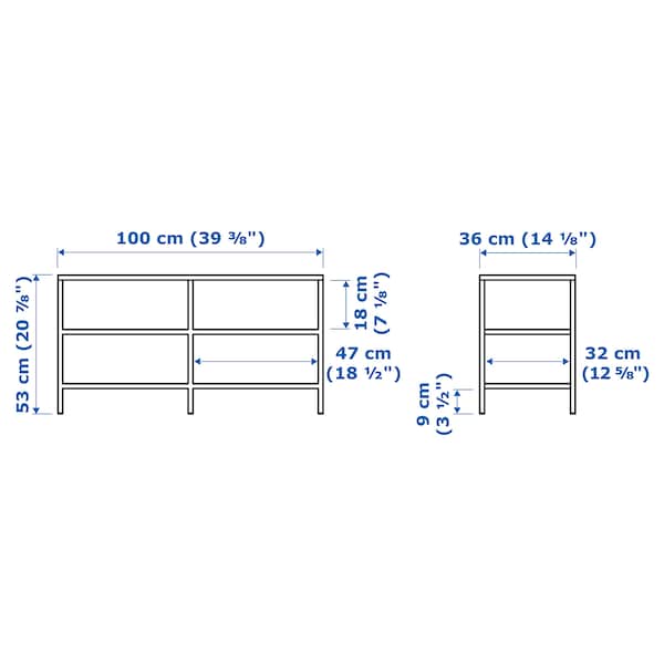 IKEA VITTSJÖ TV unit, black-brown/glass, 39 3/8x14 1/8x20 7/8 in, Ikea Ireland | 1795XLMRD